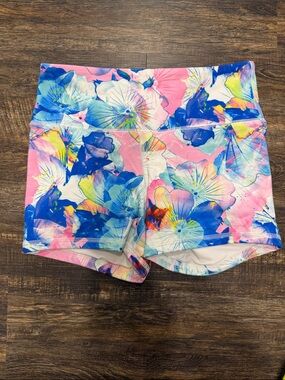 Fleo Women's Floral Shorts in Pink & Blue